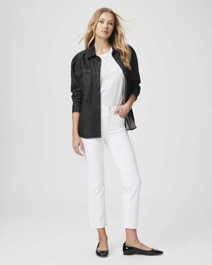 Paige Cindy Crop Raw Hem