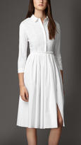 Thumbnail for your product : Burberry Skirted Stretch-cotton Shirt Dress