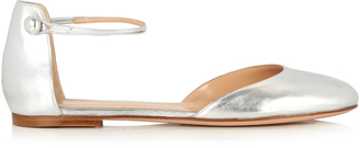 Gianvito Rossi Ankle-strap leather flats