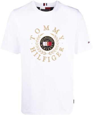 Tommy Hilfiger Icon logo-embroidery T-shirt - ShopStyle