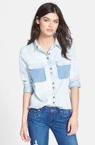 Thumbnail for your product : Paige Denim 'Taylor' Colorblock Chambray Shirt