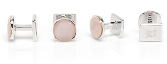 Cufflinks Inc. Men's Sterling Silver Pink Mother-of-Pearl Shirt Studs