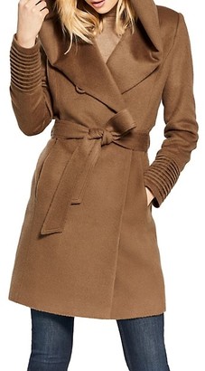Sentaler Mid-Length Hooded Wrap Coat