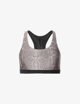 Thumbnail for your product : Koral Tax snake-print stretch-jersey sports bra