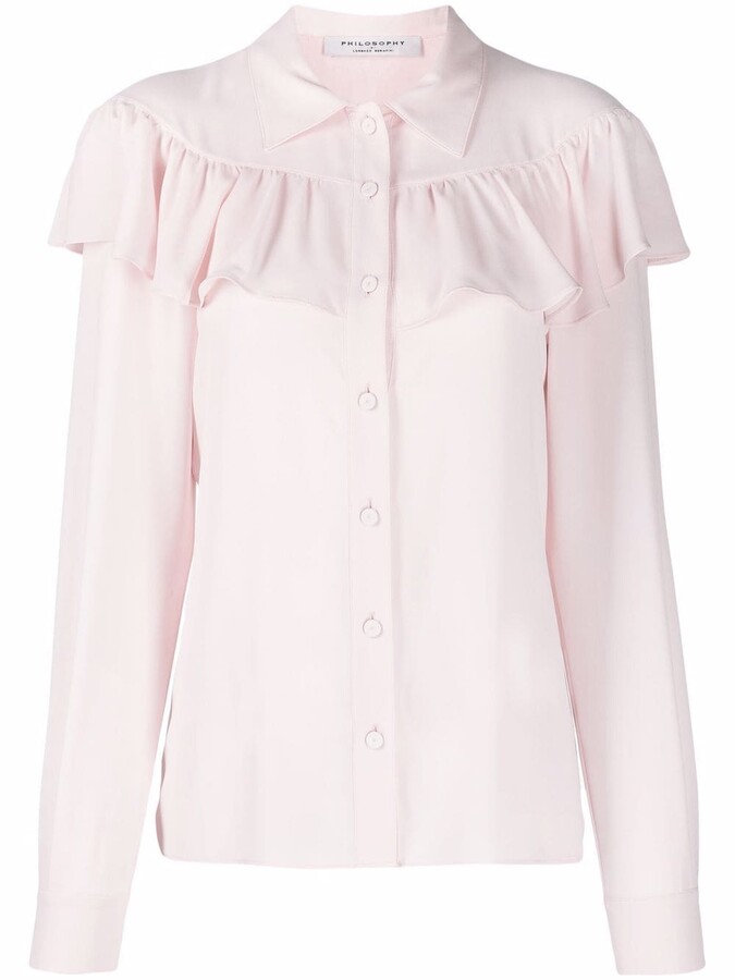 Pink Ruffle Blouse | Shop The Largest Collection | ShopStyle UK