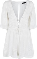 Thumbnail for your product : New Look Floral Embroidered Beach Playsuit