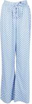 Thumbnail for your product : boohoo Tie Waist Polka Dot Wide Leg Trousers