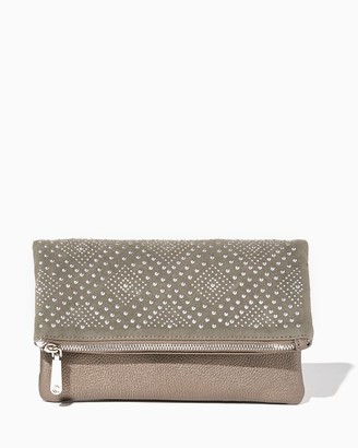 Charming charlie Studded Illusion Foldover Clutch