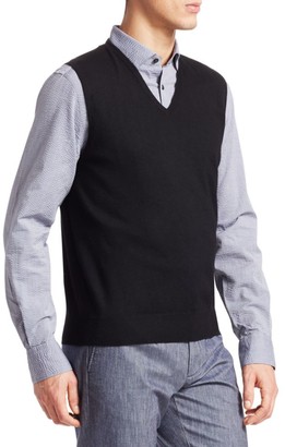 Saks Fifth Avenue COLLECTION Cashmere V-Neck Sweater Vest
