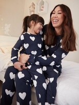 Thumbnail for your product : Mini V by Very Toddler Girls Mini Me Heart Pyjama Set - Navy/Cream
