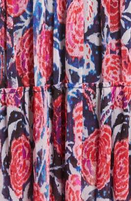 Fuzzi Floral Print Midi Skirt