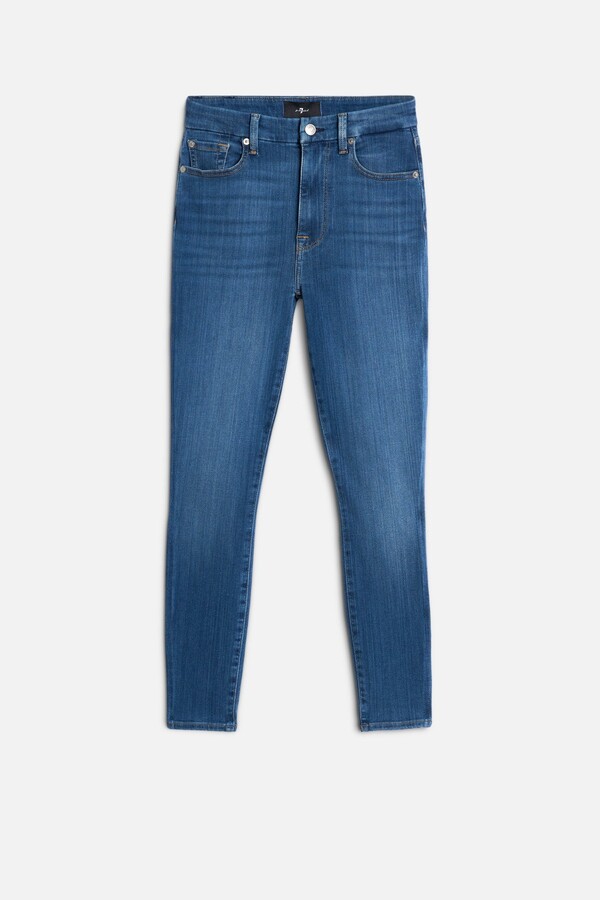 7 For All Mankind Slim Illusion High Waist Ankle Skinny in Love Story