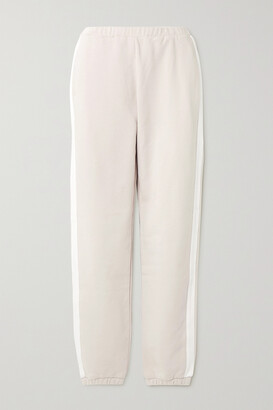 STAUD Cambrie Striped Cotton-jersey Track Pants