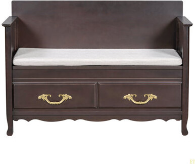 Shoe Bench With Removable Cushion, Entryway Bench With Hidden Storage For Entrance And Living Room, Shoe Storage Bench With Back