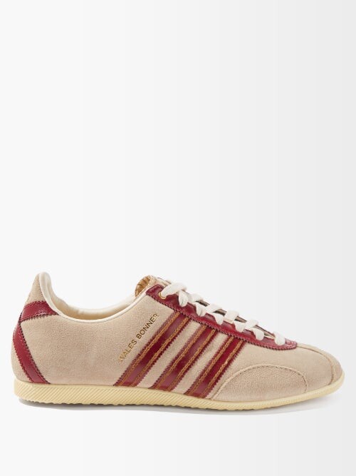 ADIDAS X WALES BONNER Japan Three-stripe Suede And Leather Trainers -  Burgundy - ShopStyle Sneakers & Athletic Shoes