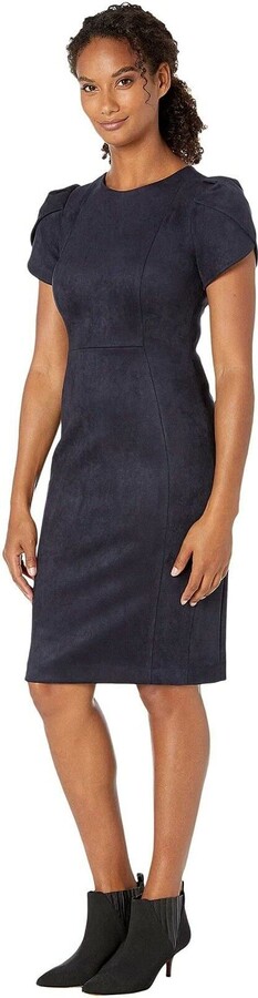Calvin Klein Sleeveless Sheath Women's Blue Dresses | ShopStyle