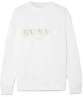 Balmain - Printed Cotton-jersey Sweatshirt - White