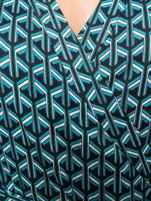 Dvf Diane Von Furstenberg Geometric Tile Print Wrap Dress