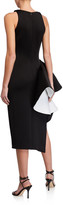 Thumbnail for your product : Jovani Two-Tone Side-Ruffle Halter Scuba Dress