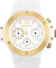 LTD Watch RXTR Unisex Quartz Watch with White Dial Chronograph Display and White Silicone Strap LTD-310101