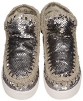 Thumbnail for your product : Mou Summer Eski Low Heels Ankle Boots In Silver Tech/synthetic