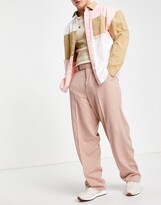 Thumbnail for your product : ASOS DESIGN wide leg smart trousers in pink