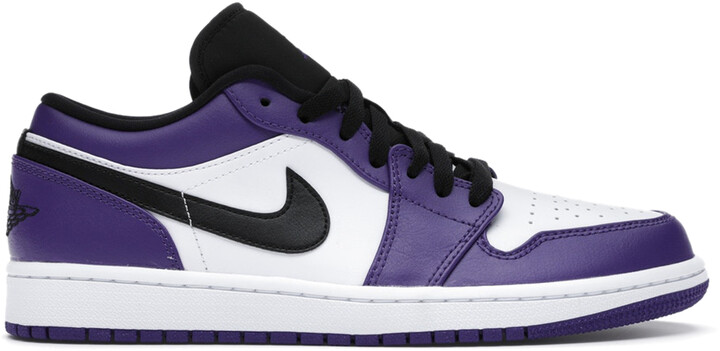Jordan Nike 1 Low Court Purple White Sneakers US Size 9.5 EU Size 43 -  ShopStyle