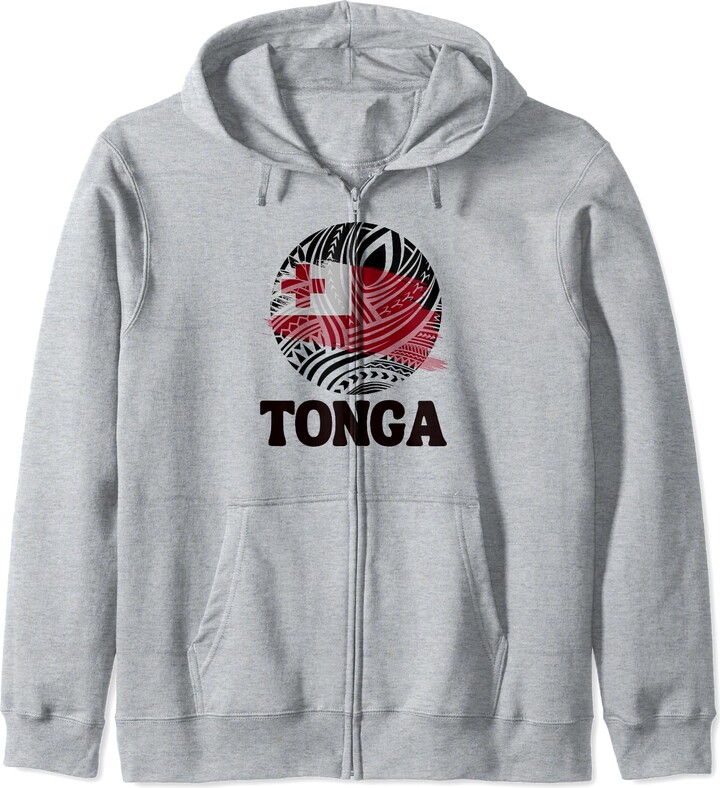 Mate Ma’a Tonga Designs Tonga Tongan Flag Tribal Tattoo Polynesian Zip