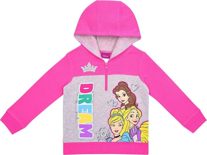Children's Apparel Network Toddler Pink Disney Princess Graphic Half-Zip Hoodie