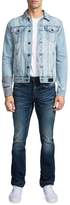 Thumbnail for your product : PRPS Hickory Stripe Distressed Light Wash Denim Jacket