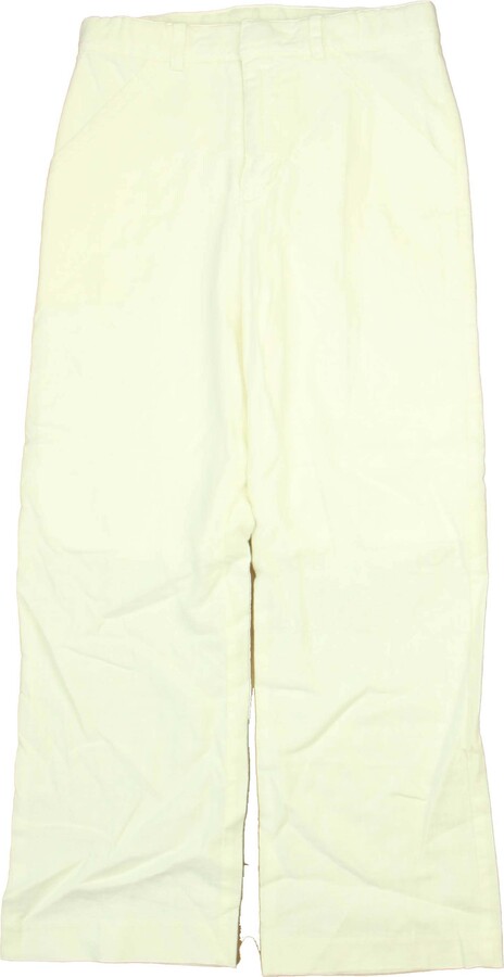 Jacadi Girls White Linen Pants