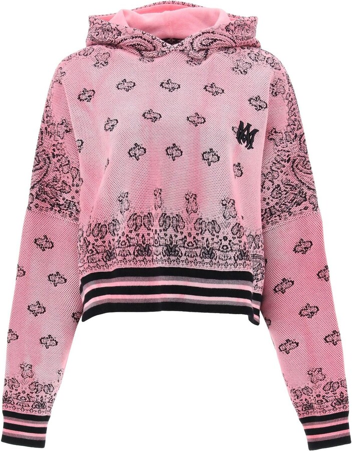 Amiri Monogram-embroidered Bandana Oversized Cashmere Hoodie In