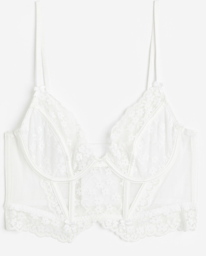 H&M Non-padded lace bustier - ShopStyle Shapewear