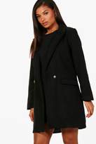 Thumbnail for your product : boohoo Military Button Wool Look Coat