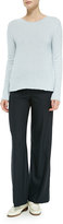 Thumbnail for your product : The Row Cashmere/Silk Ribbed Pullover Sweater, Pale Blue