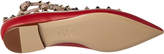 Thumbnail for your product : Valentino Cage Rockstud Leather Ballerina Flat