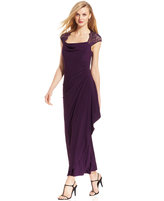 Thumbnail for your product : MSK Illusion Lace Faux-Wrap Gown