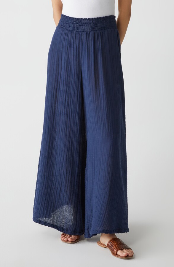 Michael Stars Simba Smocked Waist Wide Leg Pants