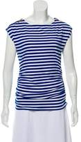Thumbnail for your product : MICHAEL Michael Kors Zip-Accented Striped Top