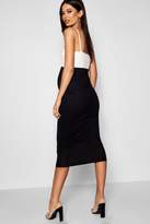 Thumbnail for your product : boohoo Maternity Over The Bump Midi Skirt