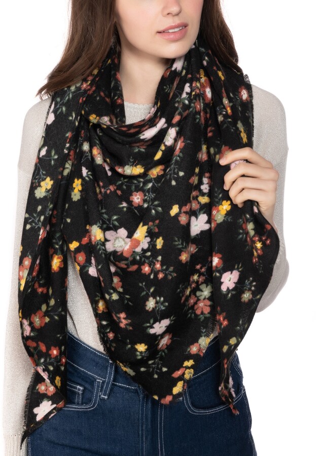 INC International Concepts FloralPrint Triangle Scarf, Created for