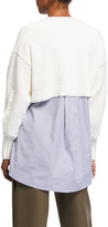 Thumbnail for your product : 3.1 Phillip Lim Patchwork Woven Combo Sweater