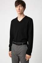 Thumbnail for your product : HUGO Slim-fit V-neck sweater in Merino wool