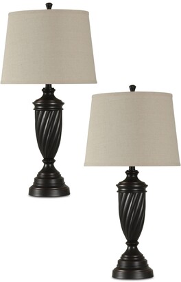 Stylecraft Set of 2 Bronze-Tone Table Lamps