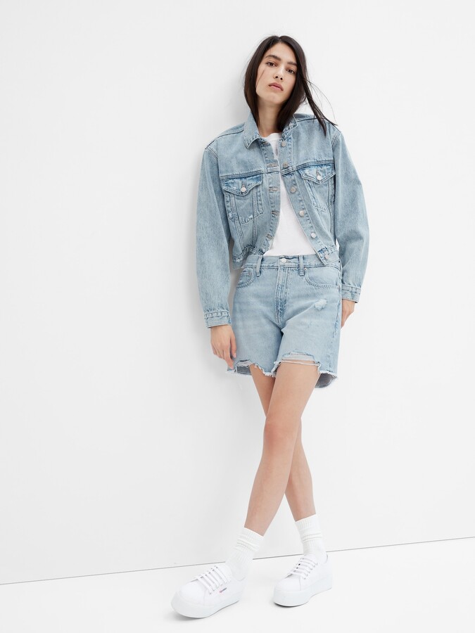 90s Loose Denim Shorts with Washwell