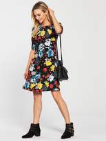 Thumbnail for your product : Very Ruched Sleeve Tea Dress - Print