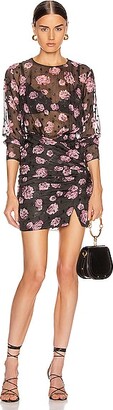 IRO Adelino Dress in Gray,Floral,Pink