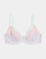 Thumbnail for your product : Curvy Kate Flutterby lace and mesh plunge bra in lilac mix