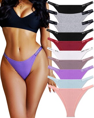 Panasilk 4PCS Womens Silk Panties Lace Silk Thong Underwear Size SML XL 2XL