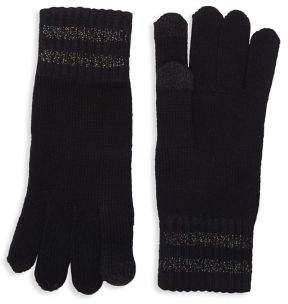 Lord & Taylor Striped Cuff Wool-Blend Gloves